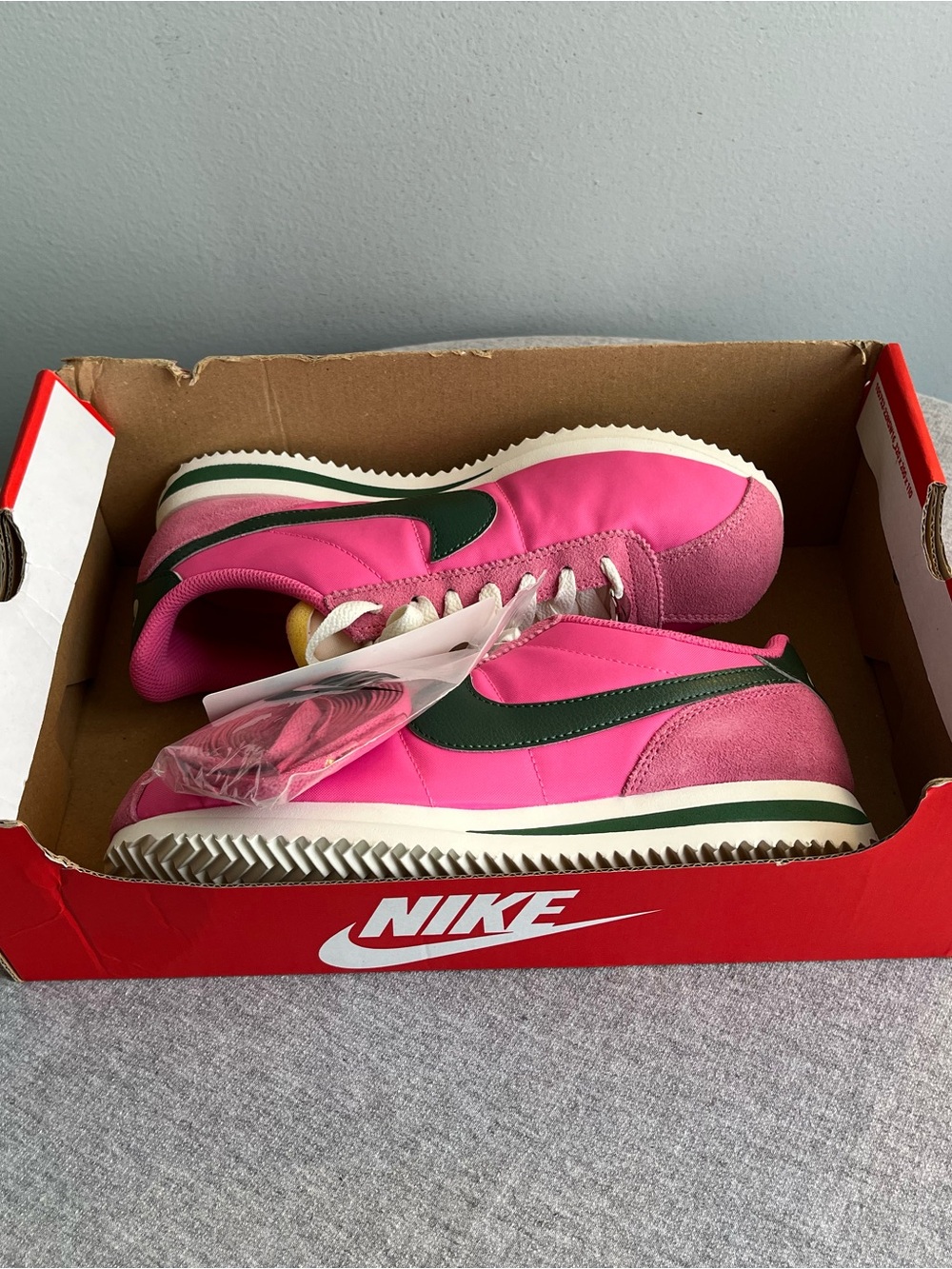Nike Cortez Pinksicle Fir Pink White Sneakers Women’s Size 7.5 IH2361-600 - Picture 11 of 12